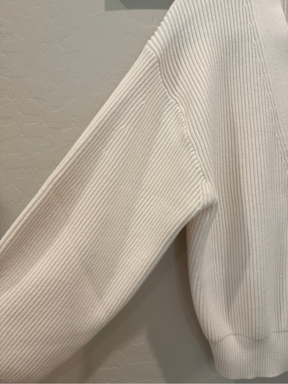 J. Crew Cream Ribbed Button Cardigan. NWT - Picture 6 of 9